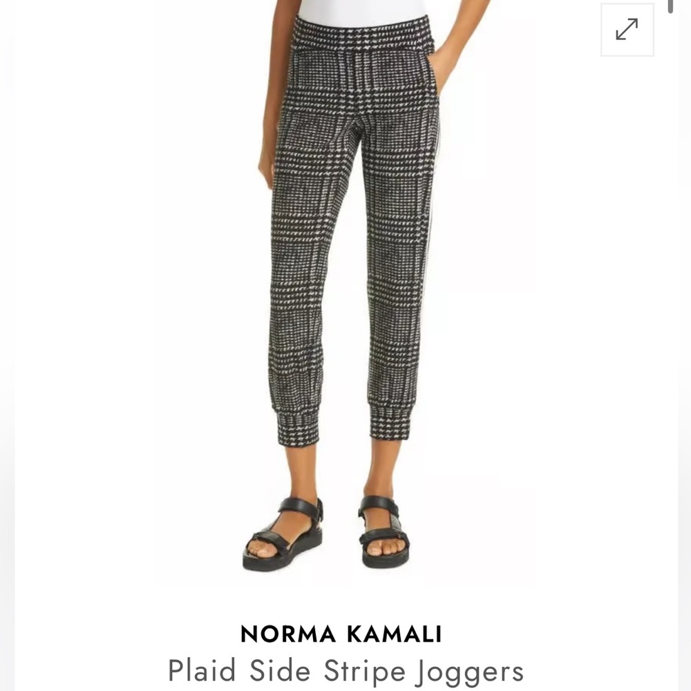 Norma Kamala Side Stripe Jog Pant in Large Glenn Plaid Size L/36